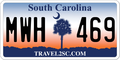 SC license plate MWH469