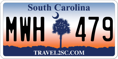 SC license plate MWH479