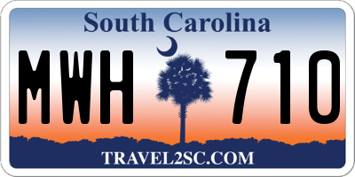 SC license plate MWH710