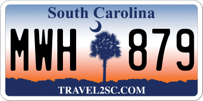 SC license plate MWH879