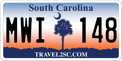 SC license plate MWI148
