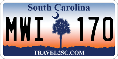 SC license plate MWI170