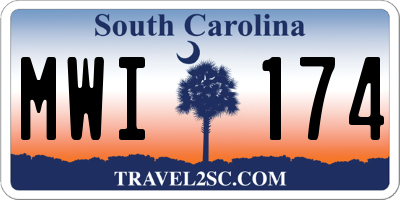 SC license plate MWI174