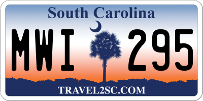 SC license plate MWI295