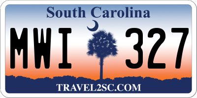 SC license plate MWI327