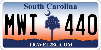 SC license plate MWI440