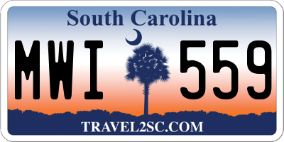 SC license plate MWI559