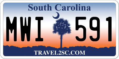 SC license plate MWI591