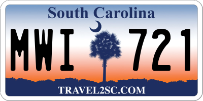 SC license plate MWI721