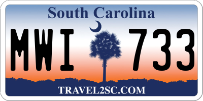 SC license plate MWI733