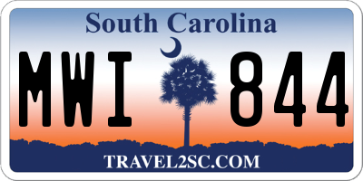 SC license plate MWI844