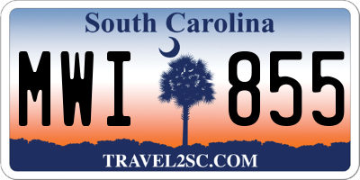 SC license plate MWI855