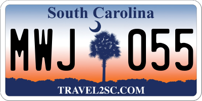 SC license plate MWJ055