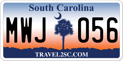 SC license plate MWJ056