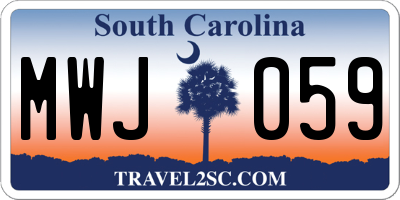 SC license plate MWJ059
