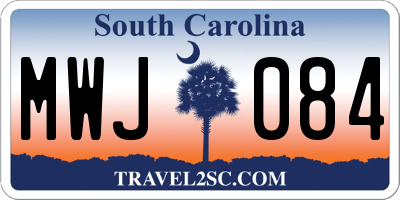 SC license plate MWJ084