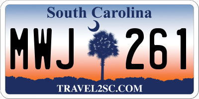 SC license plate MWJ261