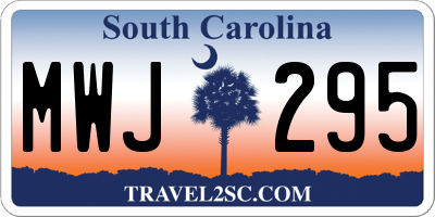 SC license plate MWJ295