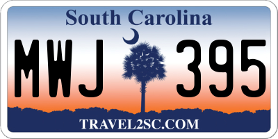 SC license plate MWJ395