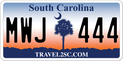 SC license plate MWJ444