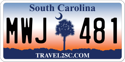 SC license plate MWJ481