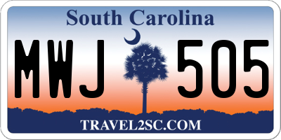 SC license plate MWJ505
