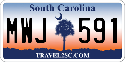 SC license plate MWJ591