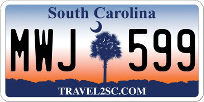 SC license plate MWJ599