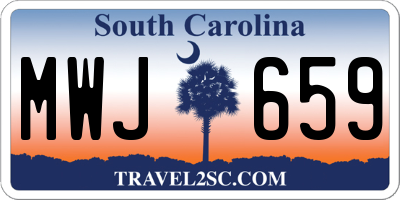 SC license plate MWJ659
