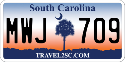 SC license plate MWJ709