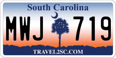 SC license plate MWJ719