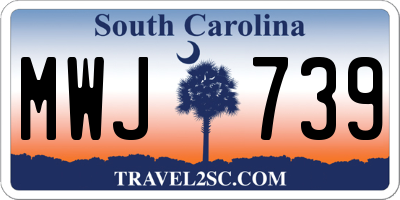 SC license plate MWJ739