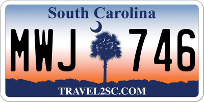 SC license plate MWJ746