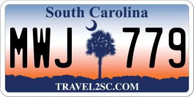 SC license plate MWJ779