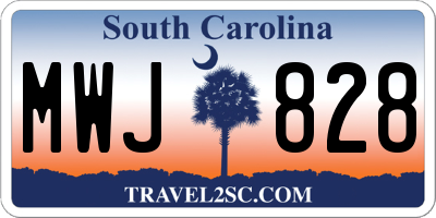 SC license plate MWJ828