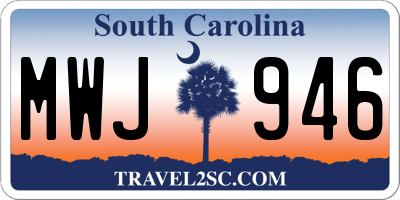 SC license plate MWJ946