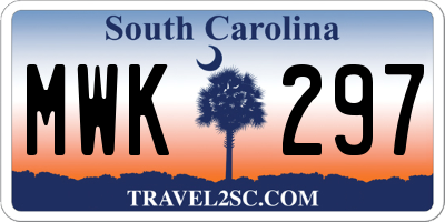 SC license plate MWK297