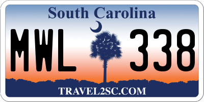 SC license plate MWL338