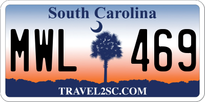 SC license plate MWL469