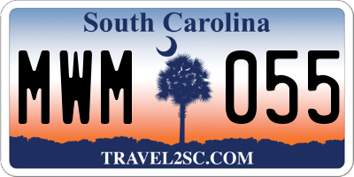 SC license plate MWM055