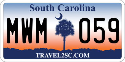 SC license plate MWM059