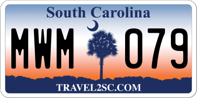 SC license plate MWM079