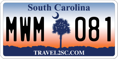 SC license plate MWM081