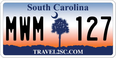 SC license plate MWM127