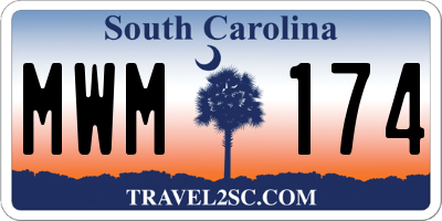 SC license plate MWM174