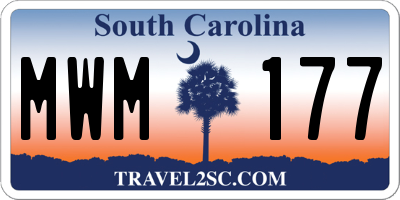 SC license plate MWM177