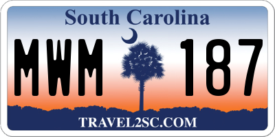 SC license plate MWM187
