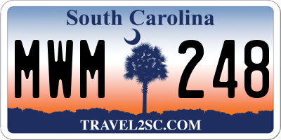 SC license plate MWM248