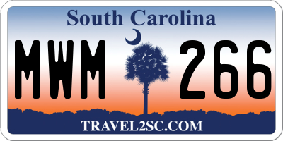 SC license plate MWM266