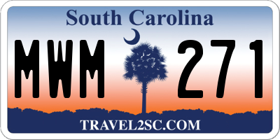 SC license plate MWM271